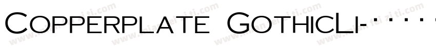 Copperplate GothicLi字体转换